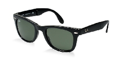 Ray Ban RB4105 Fold Wayfarer Sunglasses-601 Glossy Black (G-15XLT Lens)-50mm
