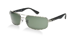 Ray-Ban RB3445 Sunglasses 61 mm, Non-Polarized, Gunmetal/Green