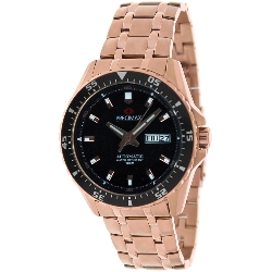 Precimax Men's Vintage Automatic PX12096 Rose-Gold Stainless-Steel Automatic Watch with Black Dial