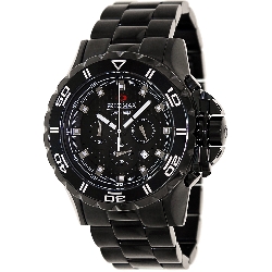Precimax Men's Carbon Pro PX12202 Black Stainless-Steel Quartz Watch with Black Dial