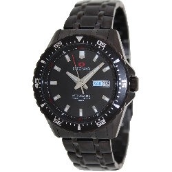 PRECIMAX Men's Vintage Automatic PX13203 Black Stainless-Steel Automatic Watch with Black Dial