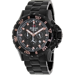 Precimax Men's Carbon Pro PX13233 Black Stainless-Steel Quartz Watch with Black Dial
