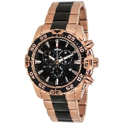 Swiss Precimax Men's Formula-7 Pro SP12063 Rose-Gold Stainless-Steel Swiss Chronograph Watch with Black Dial