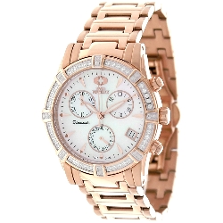 Swiss Precimax Women's Desire Elite Diamond SP12082 Rose-Gold Stainless-Steel Swiss Quartz Watch with Mother-Of-Pearl Dial