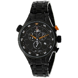 Swiss Precimax Men's Torin Pro SP12115 Black Stainless-Steel Swiss Chronograph Watch with Black Dial