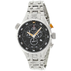Swiss Precimax Men's Torin Pro SP12119 Silver Stainless-Steel Swiss Chronograph Watch with Black Dial