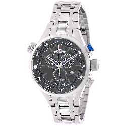Swiss Precimax Men's Torin Pro SP12121 Silver Stainless-Steel Swiss Chronograph Watch with Black Dial