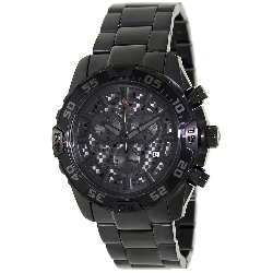 Swiss Precimax Men's Formula-7 Pro SP12151 Black Stainless-Steel Swiss Chronograph Watch with Black Dial