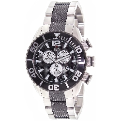 Swiss Precimax Men's Deep Blue Pro II SP12163 Black Stainless-Steel Swiss Chronograph Watch with Black Dial