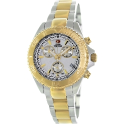 Swiss Precimax Women's Manhattan Elite SP12182 Two-Tone Stainless-Steel Swiss Chronograph Watch with Mother-Of-Pearl Dial