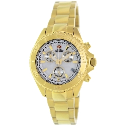 Swiss Precimax Women's Manhattan Elite SP12186 Gold Stainless-Steel Swiss Chronograph Watch with Mother-Of-Pearl Dial