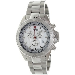 Swiss Precimax Men's Maritime Pro SP12191 Silver Stainless-Steel Swiss Chronograph Watch with Silver Dial
