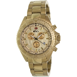 Swiss Precimax Men's Maritime Pro SP12194 Gold Stainless-Steel Swiss Chronograph Watch with Gold Dial