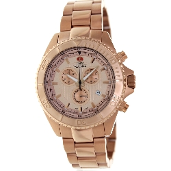 Swiss Precimax Men's Maritime Pro SP12195 Rose-Gold Stainless-Steel Swiss Chronograph Watch with Rose-Gold Dial