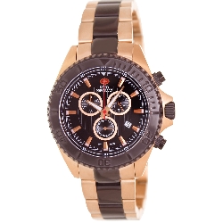 Swiss Precimax Men's Maritime Pro SP12198 Two-Tone Stainless-Steel Swiss Chronograph Watch with Black Dial