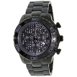 Swiss Precimax Men's Valor Elite SP12208 Black Stainless-Steel Swiss Chronograph Watch with Grey Dial
