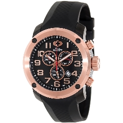 Swiss Precimax Men's Marauder Pro Sport SP13004 Black Rubber Swiss Chronograph Watch with Black Dial