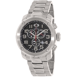 Swiss Precimax Men's Marauder Pro SP13009 Silver Stainless-Steel Swiss Chronograph Watch with Black Dial