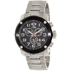 Swiss Precimax Men's Marauder Pro SP13012 Silver Stainless-Steel Swiss Chronograph Watch with Black Dial