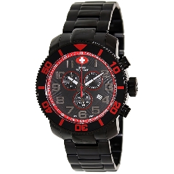 Swiss Precimax Men's Verto Pro SP13035 Black Stainless-Steel Swiss Chronograph Watch with Black Dial