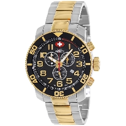 Swiss Precimax Men's Verto Pro SP13046 Two-Tone Stainless-Steel Swiss Chronograph Watch with Black Dial