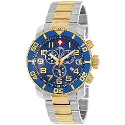Swiss Precimax Men's Verto Pro SP13047 Two-Tone Stainless-Steel Swiss Chronograph Watch with Blue Dial