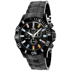 Swiss Precimax Men's Armada Pro SP13050 Black Stainless-Steel Swiss Chronograph Watch with Black Dial