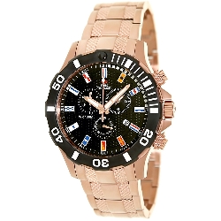 Swiss Precimax Men's Armada Pro SP13053 Rose-Gold Stainless-Steel Swiss Chronograph Watch with Black Dial