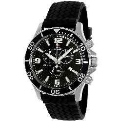 Swiss Precimax Men's Tarsis Pro SP13056 Black Rubber Swiss Chronograph Watch with Black Dial