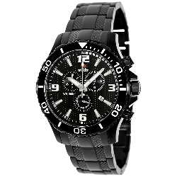 Swiss Precimax Men's Tarsis Pro SP13061 Black Stainless-Steel Swiss Chronograph Watch with Black Dial