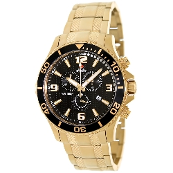 Swiss Precimax Men's Tarsis Pro SP13063 Gold Stainless-Steel Swiss Chronograph Watch with Black Dial