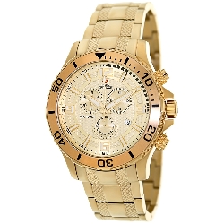Swiss Precimax Men's Tarsis Pro SP13065 Gold Stainless-Steel Swiss Chronograph Watch with Gold Dial