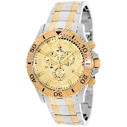 Swiss Precimax Men's Tarsis Pro SP13071 Two-Tone Stainless-Steel Swiss Chronograph Watch with Gold Dial