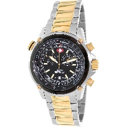 Swiss Precimax Men's Squadron Pro SP13078 Two-Tone Stainless-Steel Swiss Chronograph Watch with Black Dial