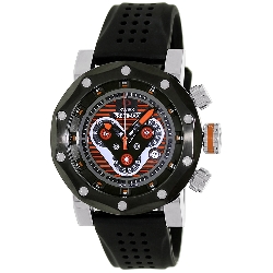 Swiss Precimax Men's Vector Pro Sport SP13087 Black Silicone Swiss Chronograph Watch with Black Dial