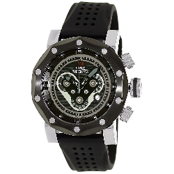 Swiss Precimax Men's Vector Pro Sport SP13089 Black Silicone Swiss Chronograph Watch with Black Dial