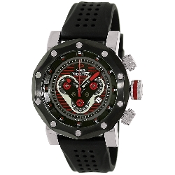 Swiss Precimax Men's Vector Pro Sport SP13090 Black Silicone Swiss Chronograph Watch with Black Dial