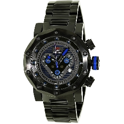 Swiss Precimax Men's Vector Pro SP13093 Black Stainless-Steel Swiss Chronograph Watch with Black Dial