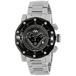 Swiss Precimax Men's Vector Pro SP13096 Silver Stainless-Steel Swiss Chronograph Watch with Black Dial