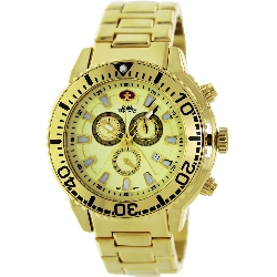Swiss Precimax Men's Pulse Pro SP13101 Gold Stainless-Steel Swiss Chronograph Watch with Gold Dial