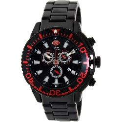 Swiss Precimax Men's Pulse Pro SP13102 Black Stainless-Steel Swiss Chronograph Watch with Black Dial
