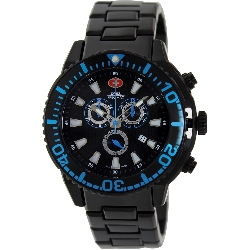 Swiss Precimax Men's Pulse Pro SP13103 Black Stainless-Steel Swiss Chronograph Watch with Black Dial