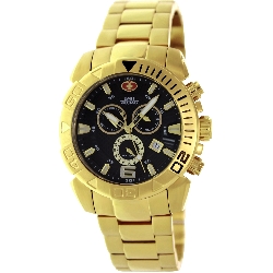 Swiss Precimax Men's Recon Pro SP13123 Gold Stainless-Steel Swiss Chronograph Watch with Black Dial