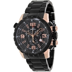 Swiss Precimax Men's Magnus Pro SP13145 Black Stainless-Steel Swiss Chronograph Watch with Black Dial