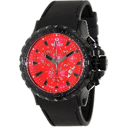 Swiss Precimax Men's Command Pro Sport SP13155 Black Polyurethane Swiss Chronograph Watch with Red Dial