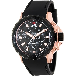 Swiss Precimax Men's Command Pro Sport SP13158 Black Polyurethane Swiss Chronograph Watch with Black Dial