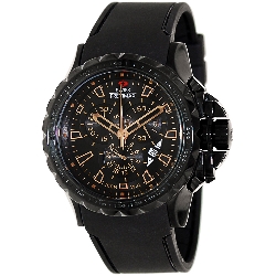 Swiss Precimax Men's Command Pro Sport SP13159 Black Polyurethane Swiss Chronograph Watch with Black Dial