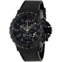 Swiss Precimax Men's Command Pro Sport SP13160 Black Polyurethane Swiss Chronograph Watch with Black Dial