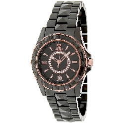 Swiss Precimax Women's Fiora SP13169 Black Ceramic Swiss Quartz Watch with Black Dial