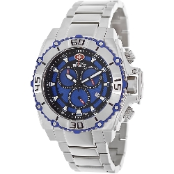 Swiss Precimax Men's Tactical Pro SP13174 Silver Stainless-Steel Swiss Chronograph Watch with Blue Dial